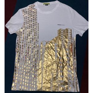 Versace Jeans White and Gold Tshirt